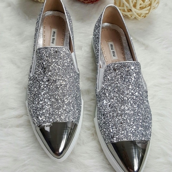 ⛔MIU MIU PRADA METAL CAP TOE SKATE SNEAKER - Picture 2 of 8